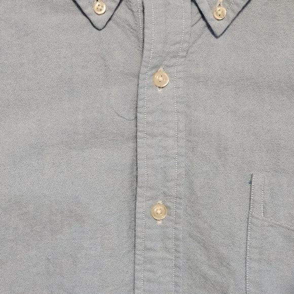 DANIEL CREMIEUX mens Short Sleeve Button Dress Shirt Size LARGE COLOR BLUE LL11 - Picture 6 of 16